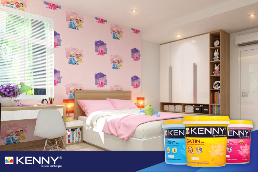 Sơn KENNY - Điểm tô ngôi nhà mơ ước son-phong-ngu-mau-hong-7