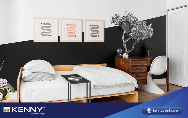 Sơn KENNY - Điểm tô ngôi nhà mơ ước son-tuong-nha-mau-den-5