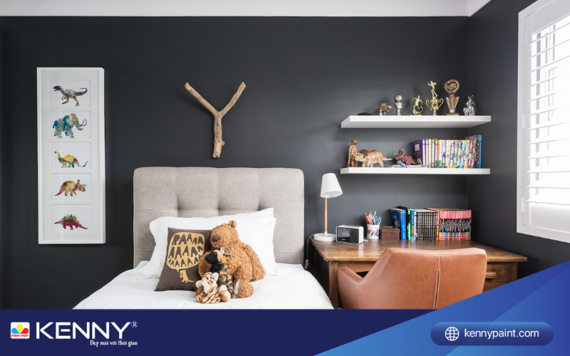 Sơn KENNY - Điểm tô ngôi nhà mơ ước son-tuong-nha-mau-den-6