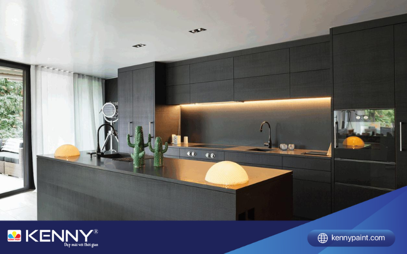 Sơn KENNY - Điểm tô ngôi nhà mơ ước son-tuong-nha-mau-den-7