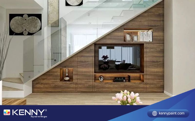 Sơn KENNY - Điểm tô ngôi nhà mơ ước tận dụng gầm cầu thang 1