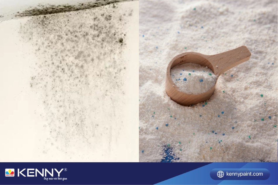 Xà phòng là vật liệu dễ tìm, giá rẻ, giúp loại bỏ nấm mốc hiệu quả