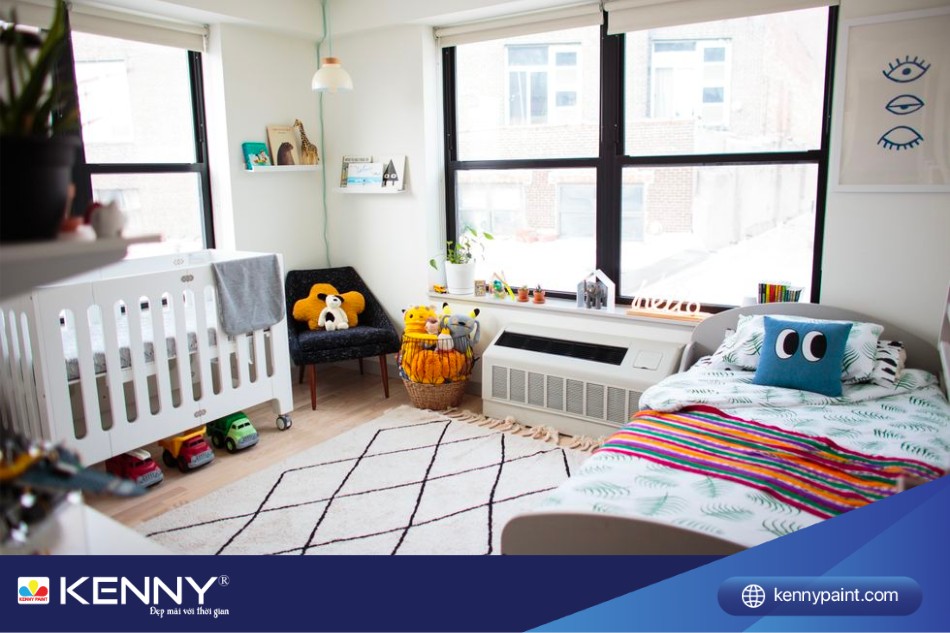 Phòng ngủ có cũi cho trẻ nhỏ