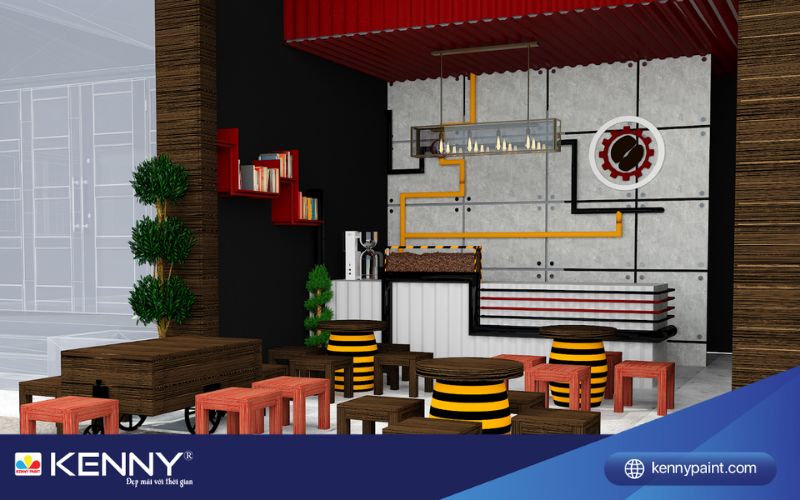 Sơn KENNY - Điểm tô ngôi nhà mơ ước thiết kế quán cà phê cóc 1