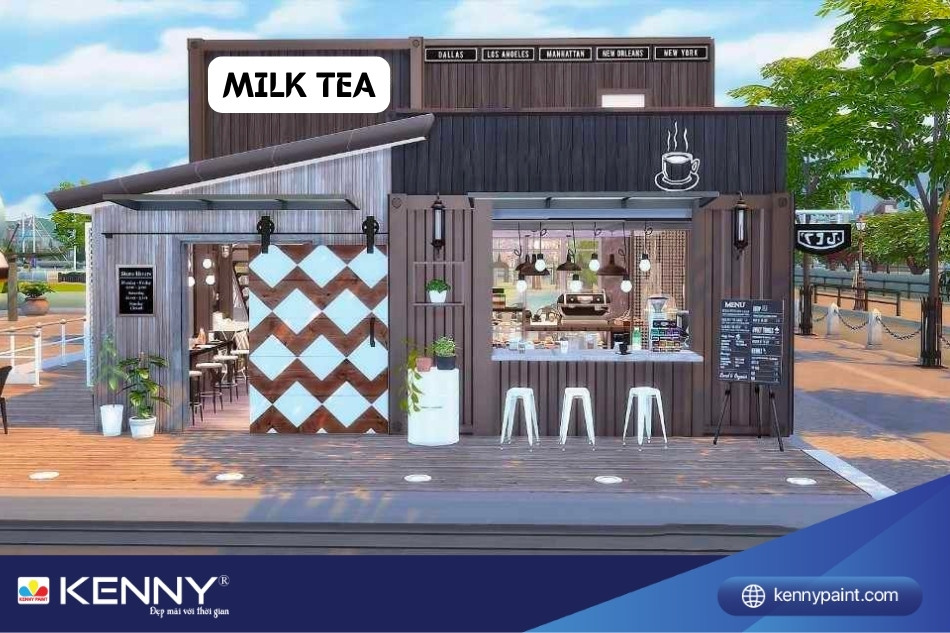 Diện tích quán trà sữa từ 20-35cm2 thường được xem là mô hình nhỏ