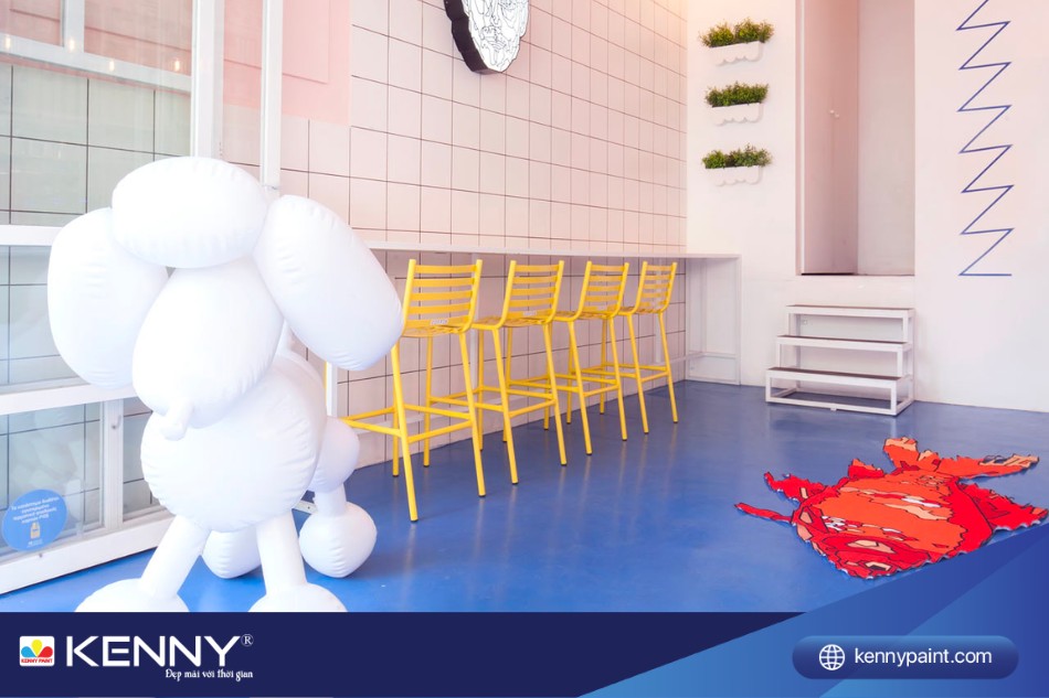 Tone màu pastel giúp không gian thêm phần đáng yêu