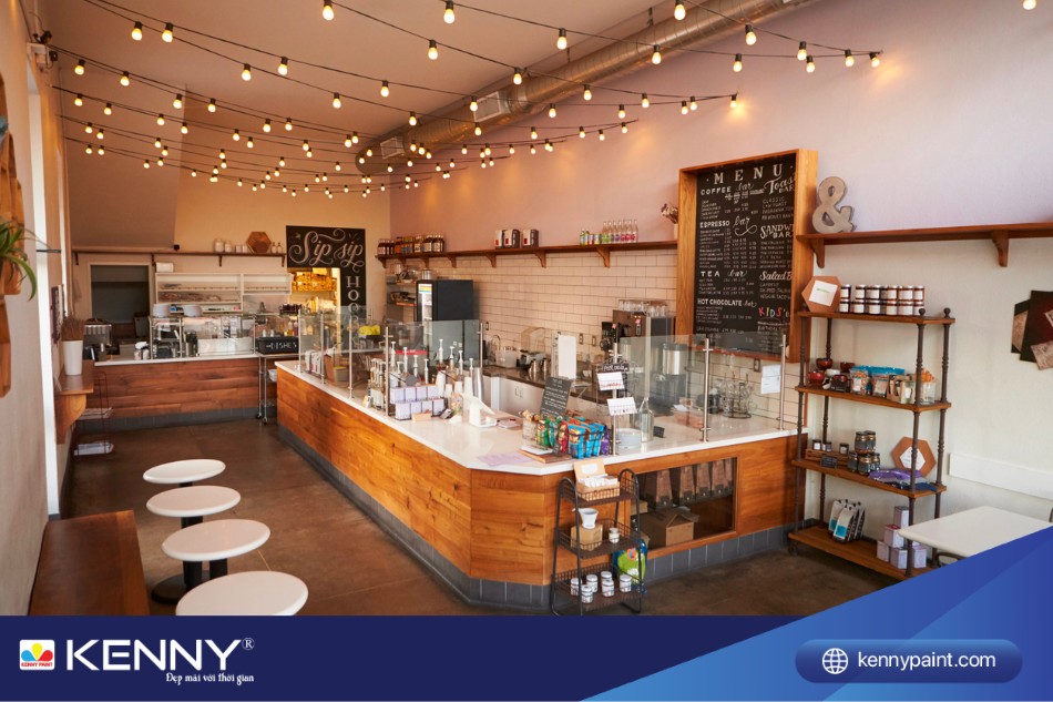 Màu sắc giúp không gian quán trở nên thoáng đãng