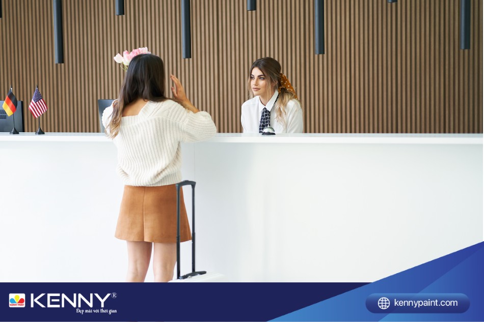 Quầy lễ tân bằng nhựa giúp tiết kiệm chi phí