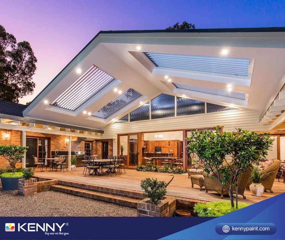 Phần mái che cần lựa chọn chất liệu bền vững để đảm bảo an toàn lâu dài cho ngôi nhà