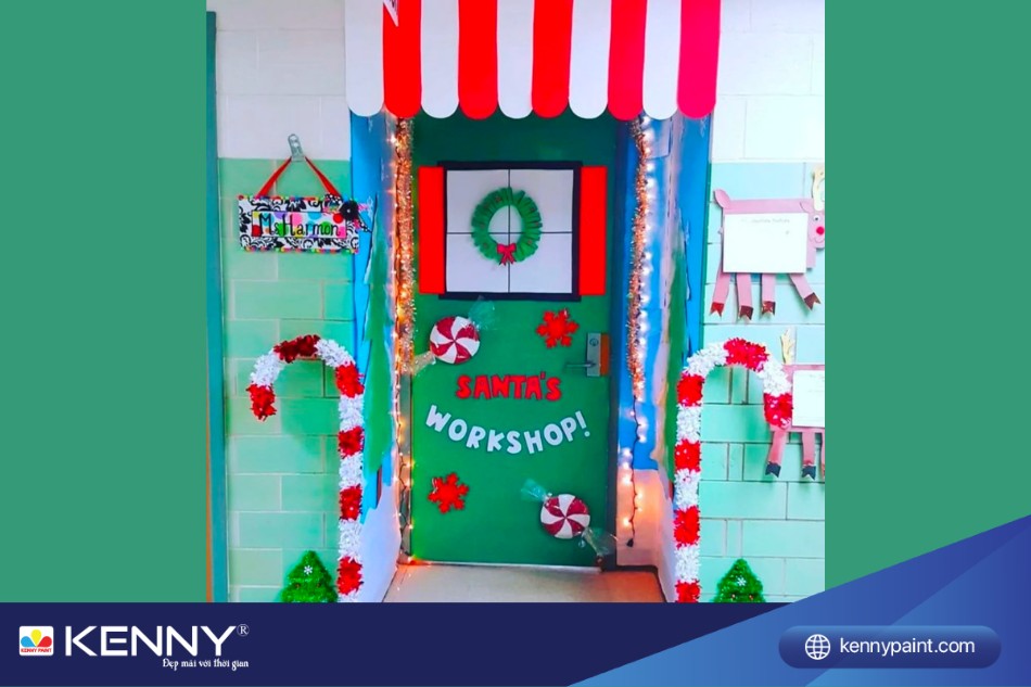 Lễ hội là dịp để trang trí cửa lớp giúp lớp học thêm vui tươi