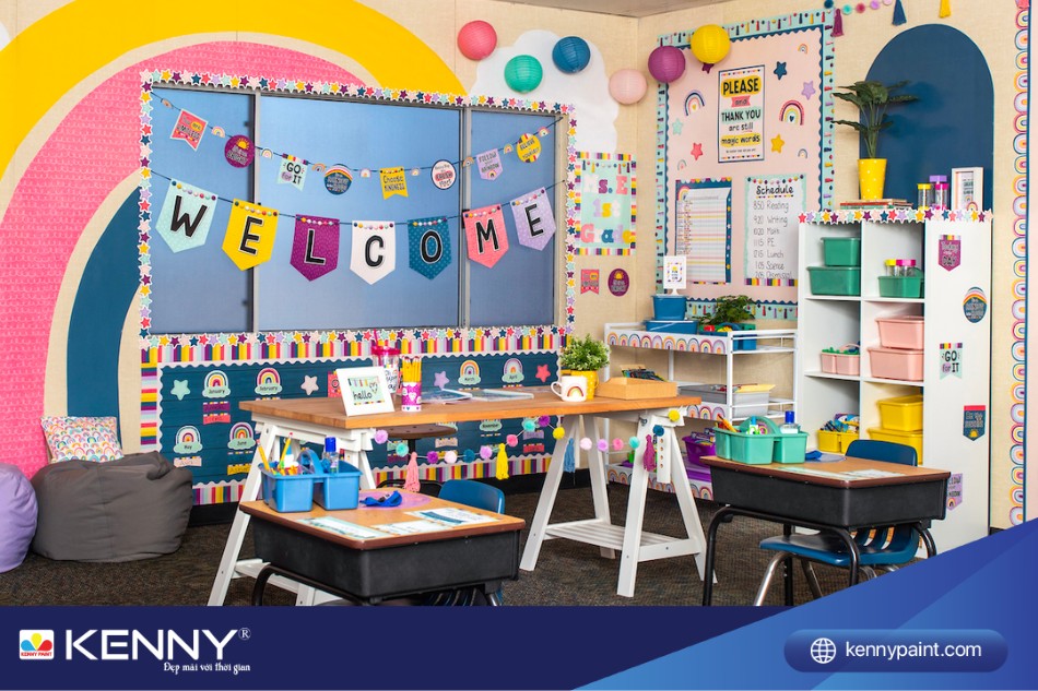 Trang trí lớp mầm non theo hướng mở mang lại môi trường phong phú, kích thích sự học hỏi và vui chơi