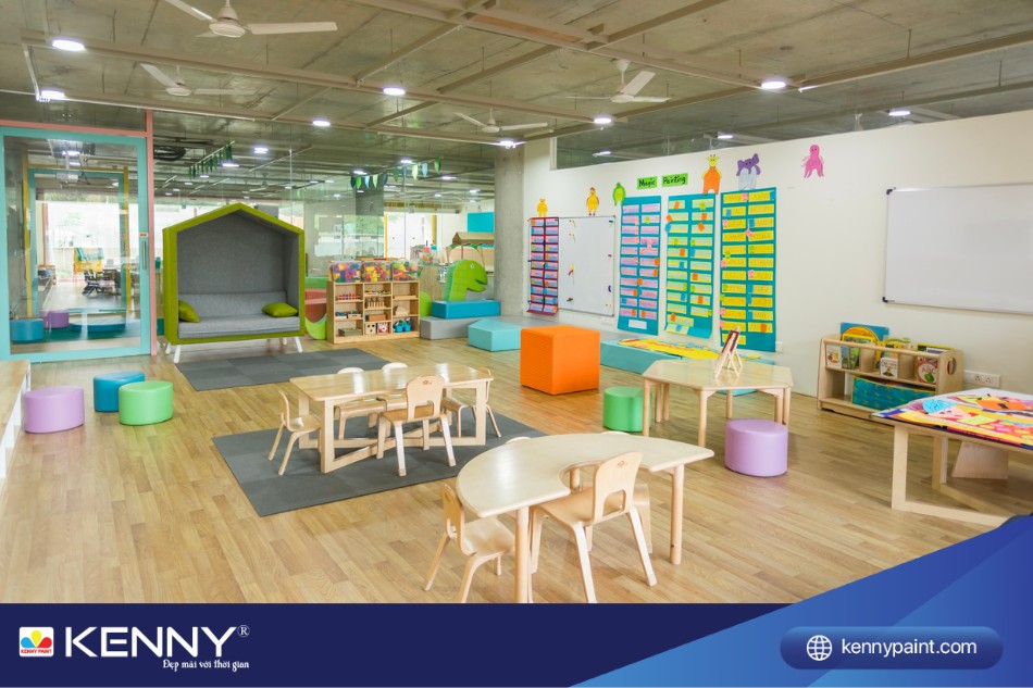 Không gian học tập cần được thiết kế với hệ thống thông gió tốt, đảm bảo sự thoáng đãng và dễ chịu