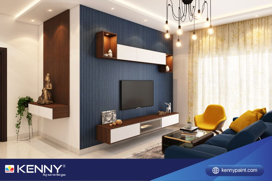 Bạn có thể ứng dụng rèm cửa để trang trí cho phòng khách nhà ống