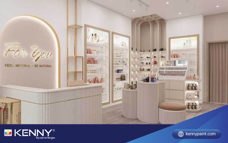 Sơn KENNY - Điểm tô ngôi nhà mơ ước trang trí shop mỹ phẩm nhỏ 4