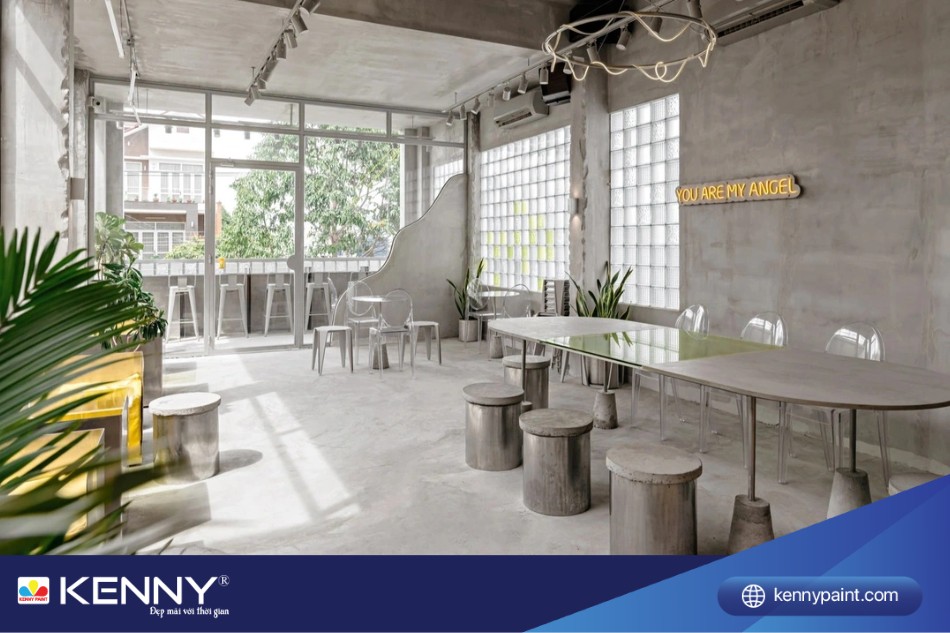 Trần bê tông hiện đại, phá cách