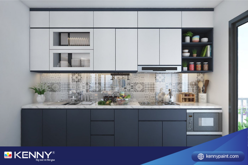 Sơn KENNY - Điểm tô ngôi nhà mơ ước tu-bep-mau-xanh-14