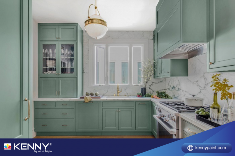 Sơn KENNY - Điểm tô ngôi nhà mơ ước tu-bep-mau-xanh-3