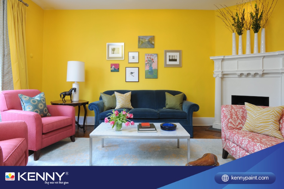 Các gam màu sơn thuộc hành Thổ rất hợp với gia chủ tuổi Canh Tuất