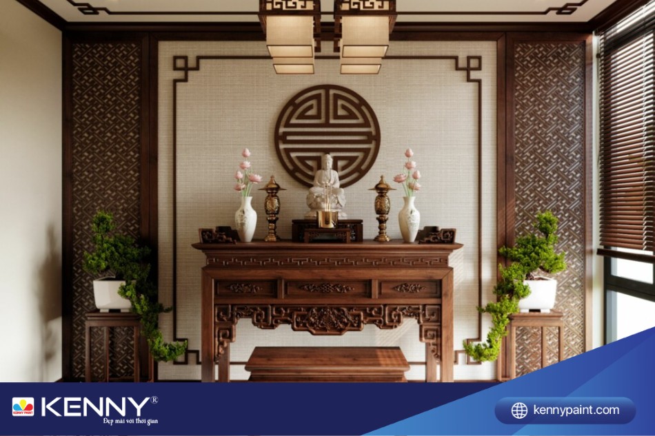 Phòng thờ màu nâu