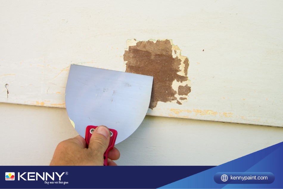 Loại bỏ lớp sơn cũ để tiến hành sơn lại lớp sơn mới