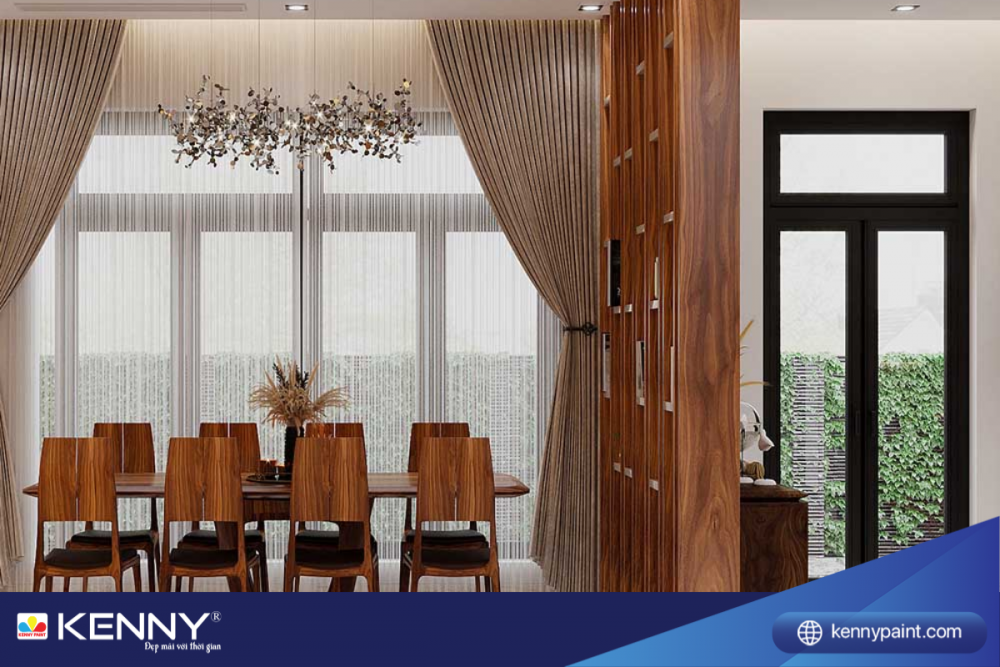 Sơn KENNY - Điểm tô ngôi nhà mơ ước vach-ngan-phong-khach-11