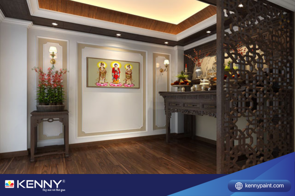 Sơn KENNY - Điểm tô ngôi nhà mơ ước vach-ngan-phong-khach-3
