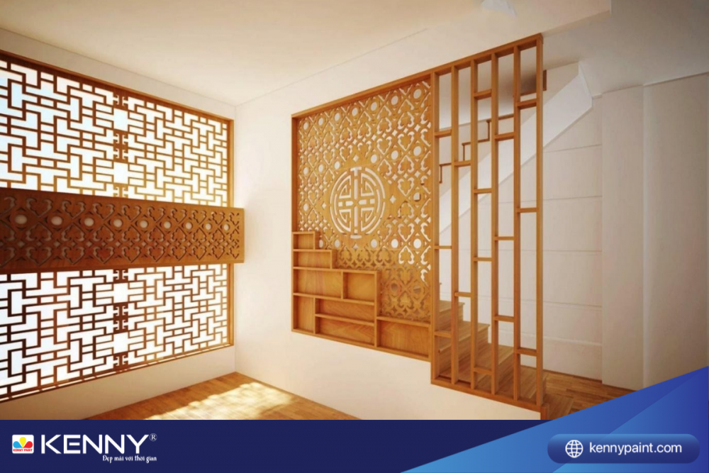 Sơn KENNY - Điểm tô ngôi nhà mơ ước vach-ngan-phong-khach-5