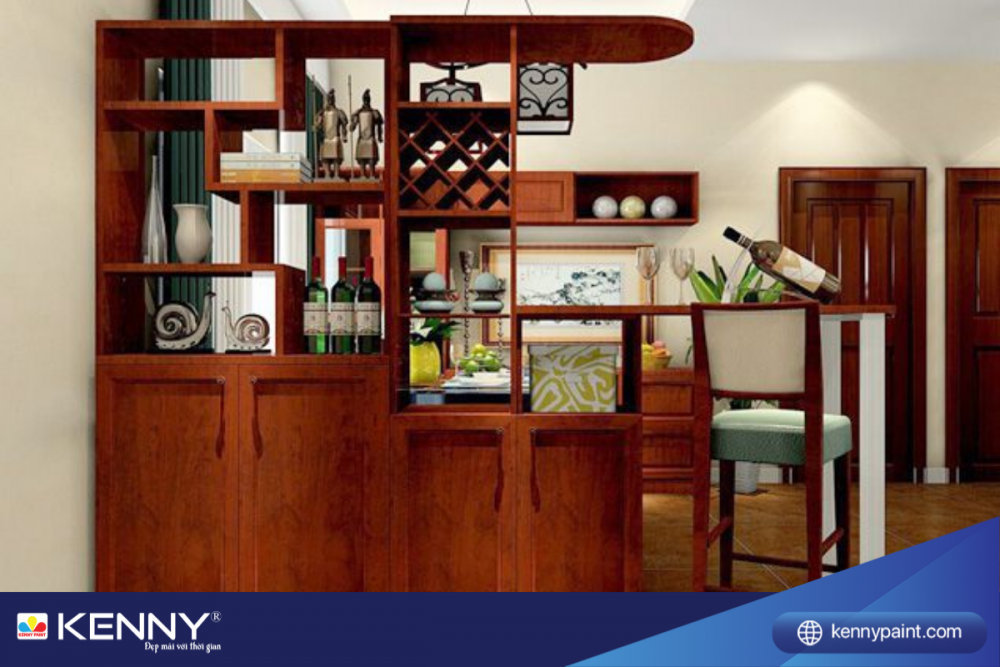 Sơn KENNY - Điểm tô ngôi nhà mơ ước vach-ngan-phong-khach-8