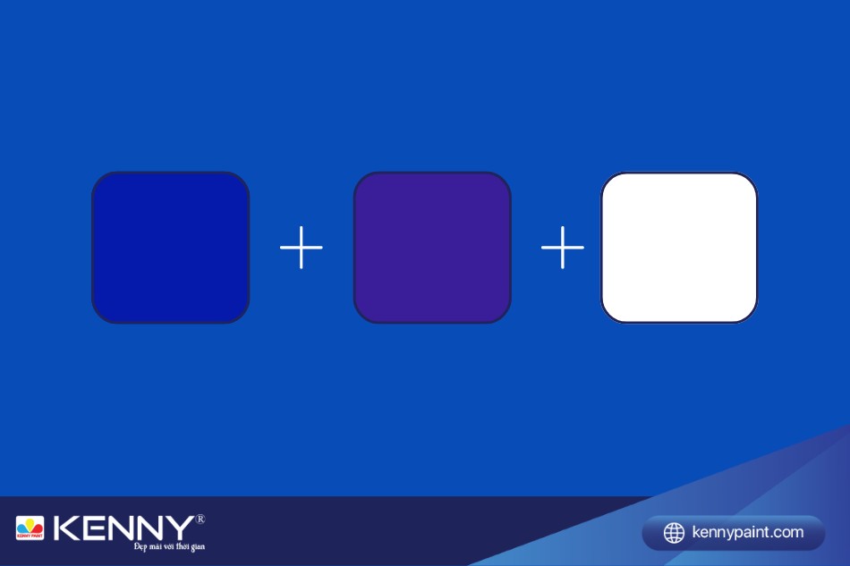 Xanh coban được pha từ màu trắng, xanh lam và xanh tím