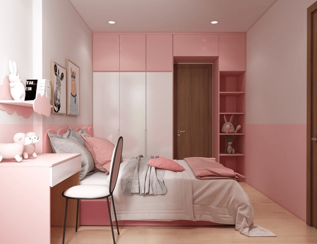 Thiết kế sơn phòng ngủ màu hồng sáng tạo cùng với các chi tiết trang trí sẽ làm cho phòng ngủ trở nên ấn tượng và đầy tính sáng tạo. Hãy đưa phòng ngủ của bạn đến một tầm cao mới với cách trang trí hiện đại và đầy mới mẻ này.